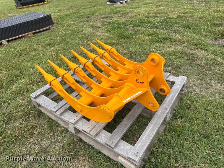 image for item MX9234 mini excavator rake attachment 