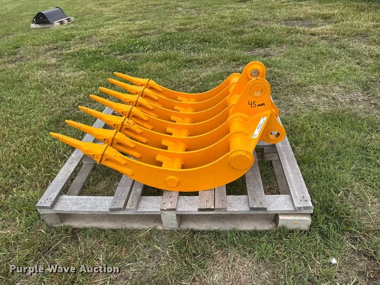 image for item MX9234 mini excavator rake attachment 