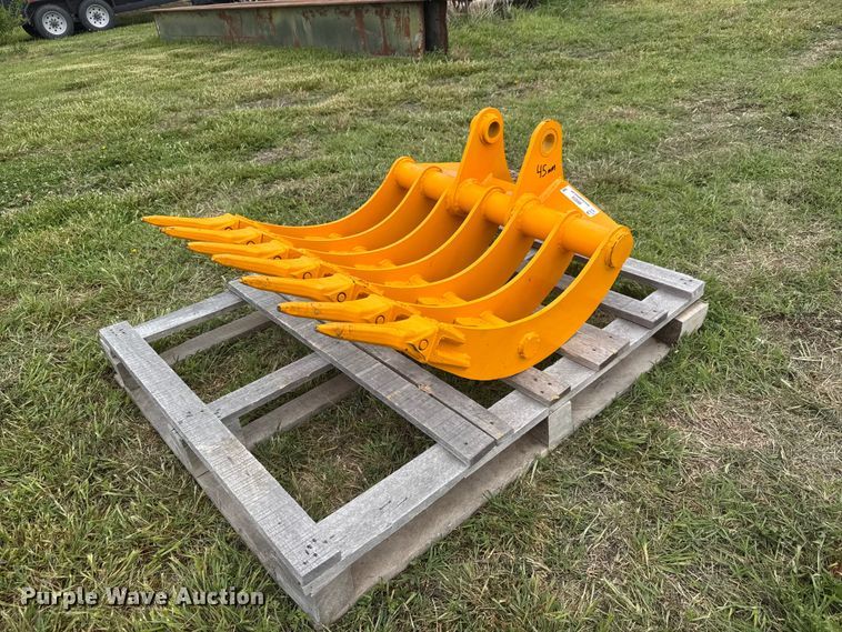 image for item MX9234 mini excavator rake attachment 