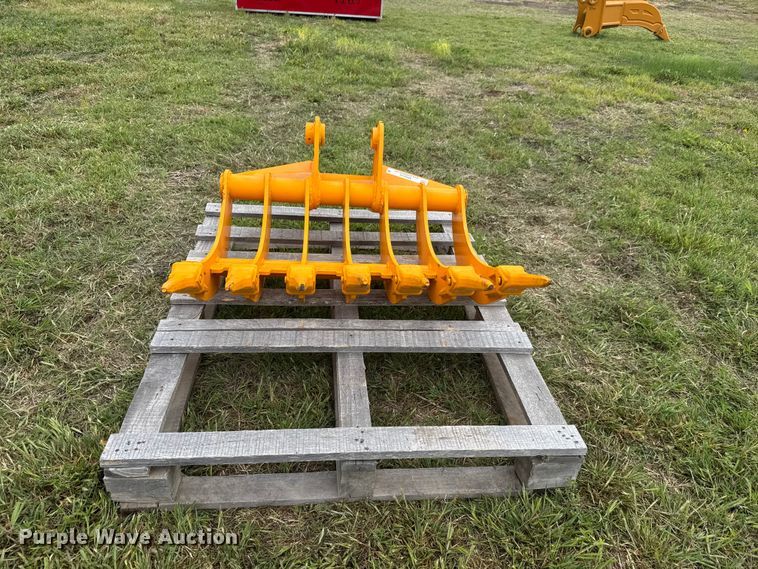 image for item MX9234 mini excavator rake attachment 
