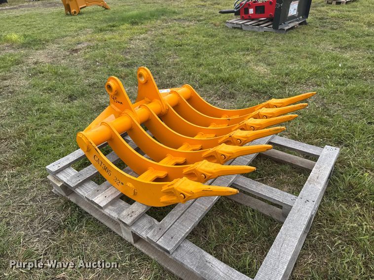 image for item MX9234 mini excavator rake attachment 