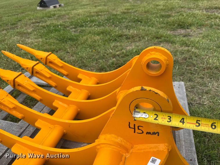 image for item MX9234 mini excavator rake attachment 