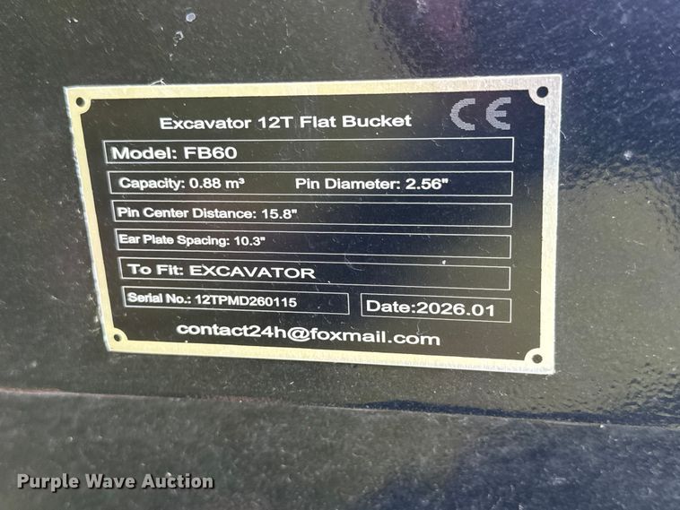 image for item MX9237 2026 GIYI FB60 excavator bucket