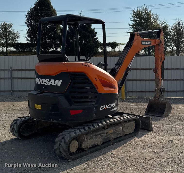 image for item YA1215 2020 Doosan DX35 mini excavator