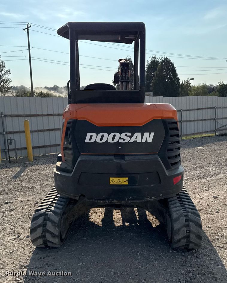 image for item YA1215 2020 Doosan DX35 mini excavator