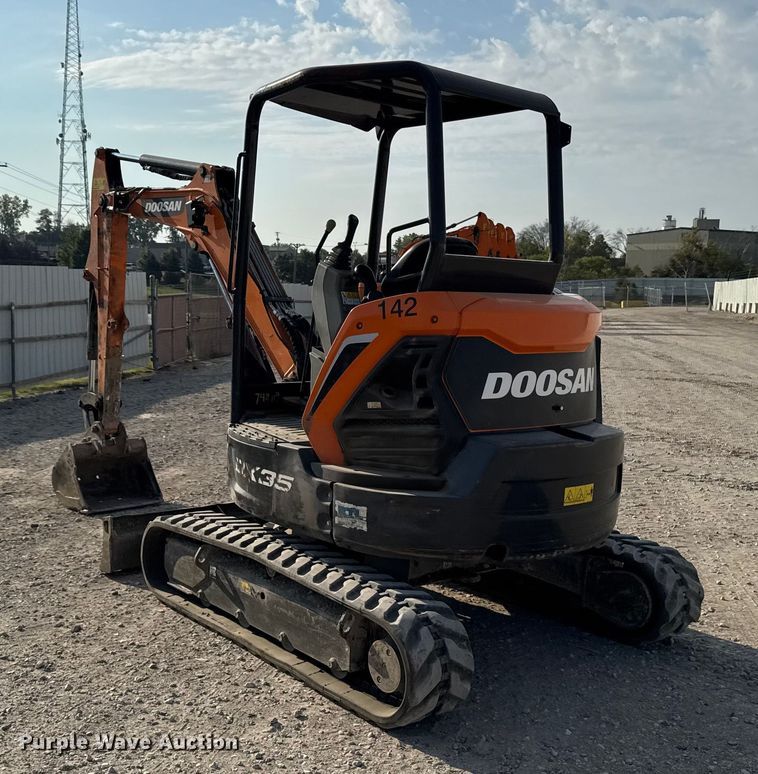 image for item YA1215 2020 Doosan DX35 mini excavator