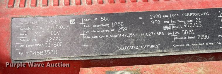 image for item YA2274 2023 International HX520 semi truck