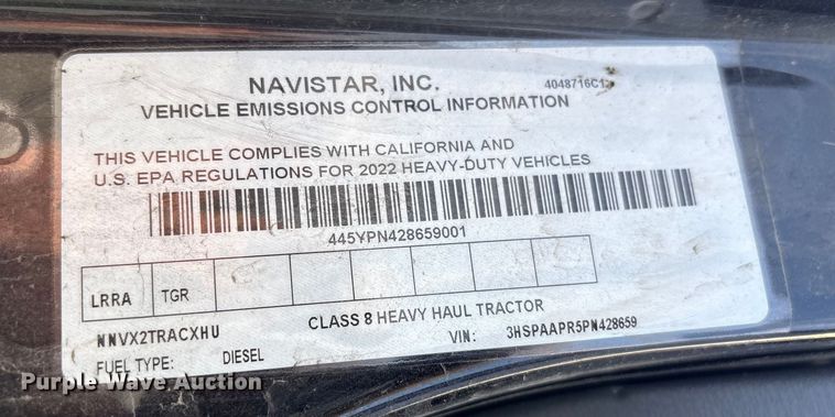 image for item YA2274 2023 International HX520 semi truck