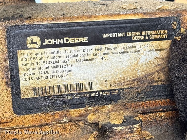 image for item YA2693 2005 Kohler 60REOZJB generator