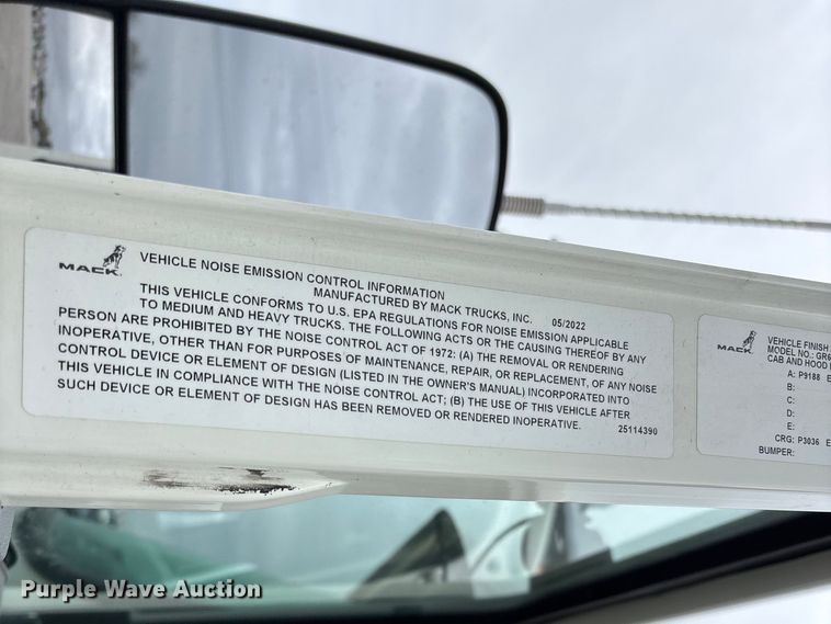 image for item YA2719 2023 Mack GR64B dump truck