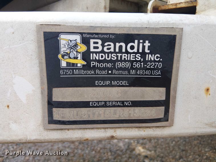 image for item YA2809 2020 Bandit 200UC wood chipper