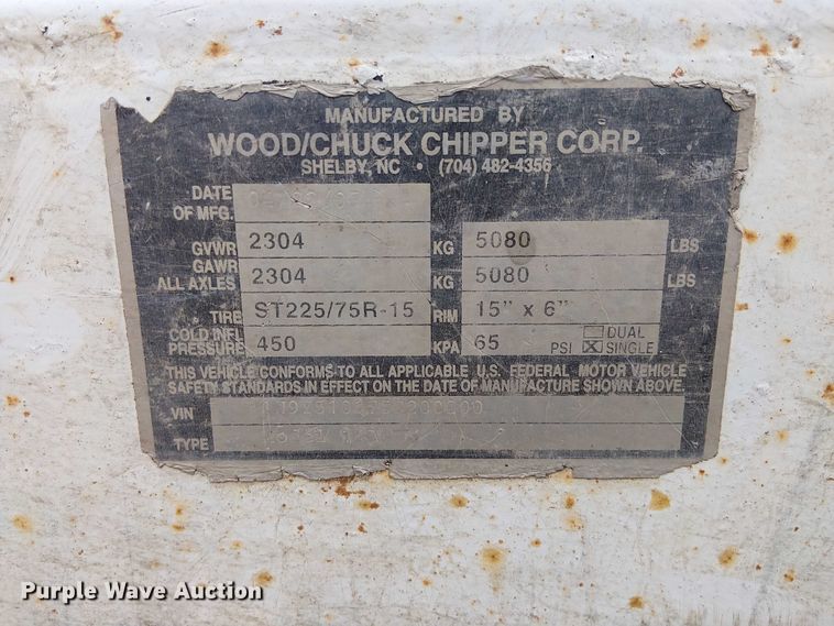 image for item YA2816 2005 Woodchuck 12A wood chipper