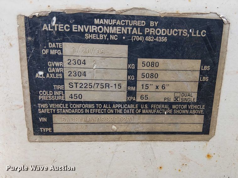 image for item YA2820 2009 Altec WC126 wood chipper