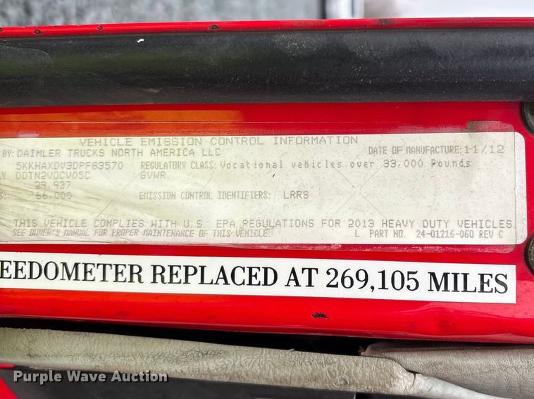 image for item YA2958 2013 Western Star 4700 crane truck