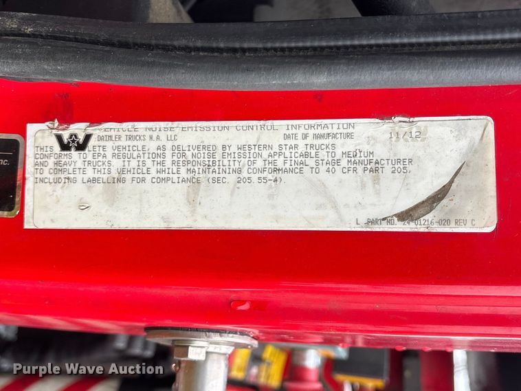 image for item YA2958 2013 Western Star 4700 crane truck