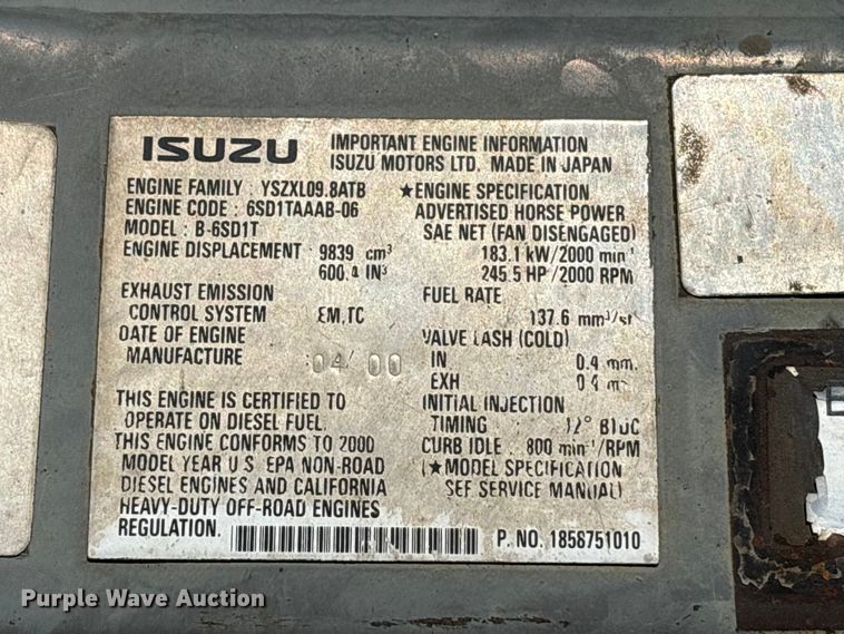 image for item YA3029 2000 Hitachi EX330LC-5 excavator