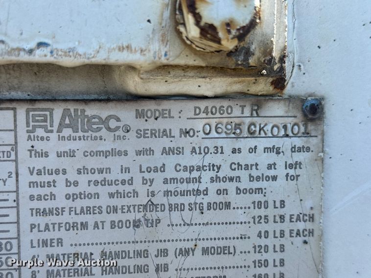 image for item YA3042 1995 Chevrolet Kodiak digger derrick truck