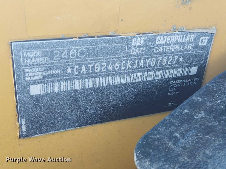 image for item YA3147 2012 Caterpillar 246C skid steer loader
