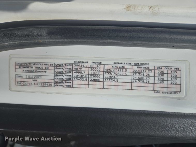 image for item YA3166 2024 Kenworth T880 dump truck