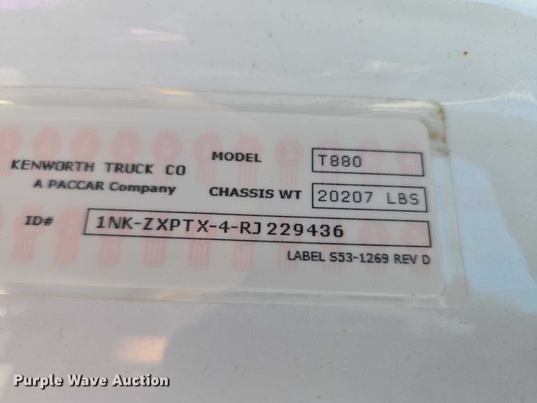 image for item YA3166 2024 Kenworth T880 dump truck