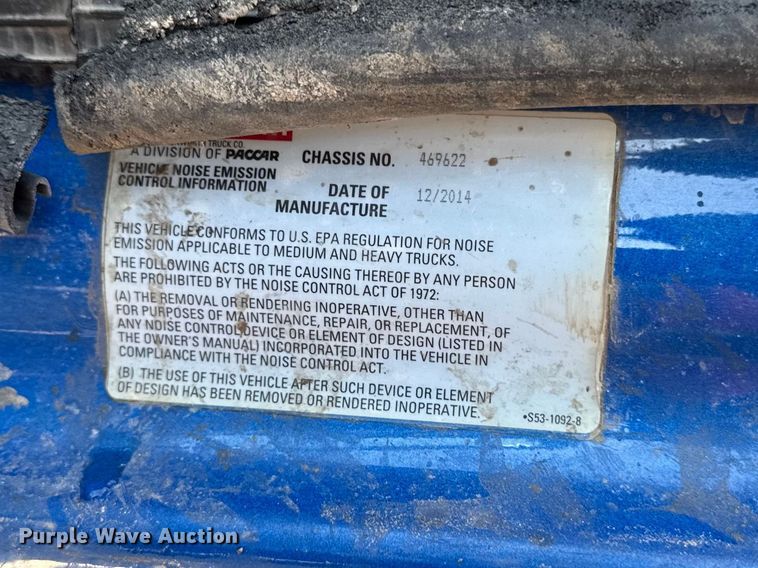 image for item YA3275 2015 Kenworth T880 dump truck