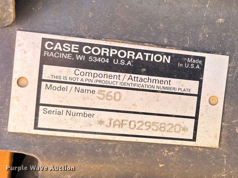 image for item DT0170 2000 Case 560 trencher