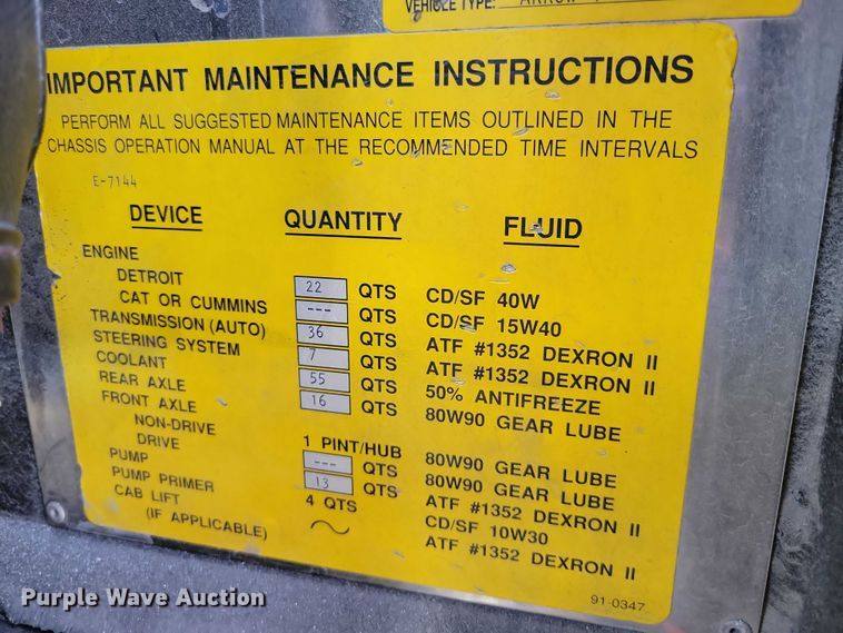 image for item DZ7050 1992 Pierce Manufacturing Arrow pumper fire truck