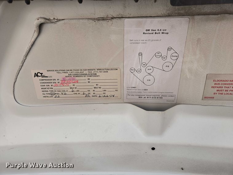 image for item ER1508 2014 Chevrolet Aerotech 4500 Express shuttle bus