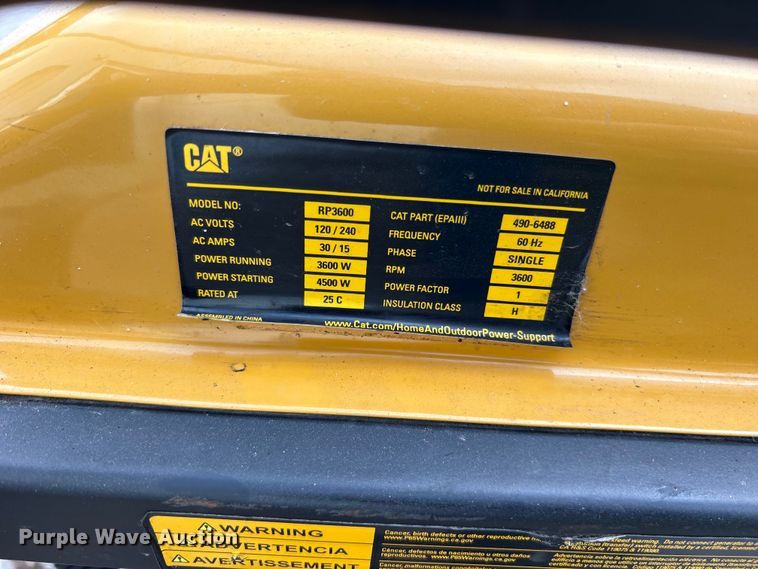 image for item ES8988 Caterpillar RP3600 generator