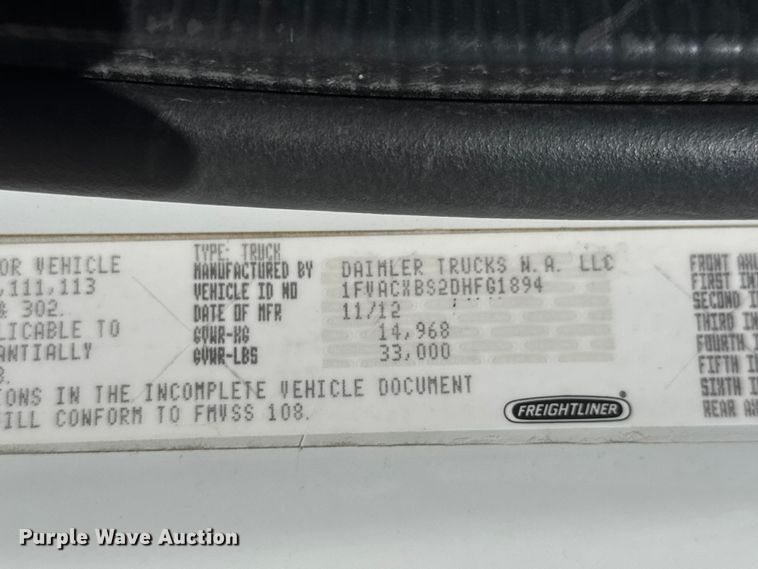 image for item ET1995 2013 Freightliner M2 bucket truck
