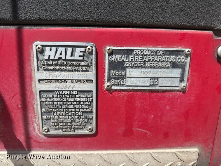 image for item ET1997 2008 Spartan pumper fire truck