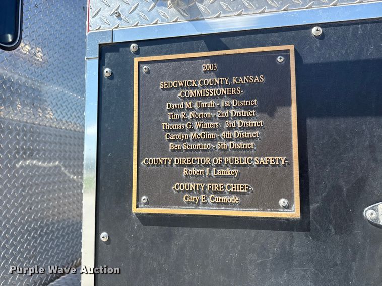 image for item ET1998 2002 Kenworth Pierce Contender pumper fire truck