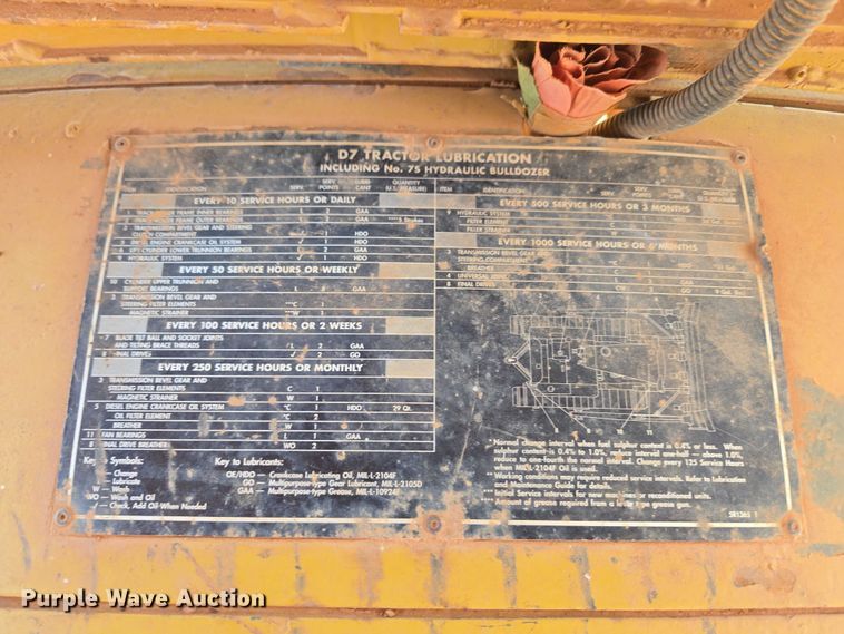 image for item ET5047 1972 Caterpillar D7F dozer