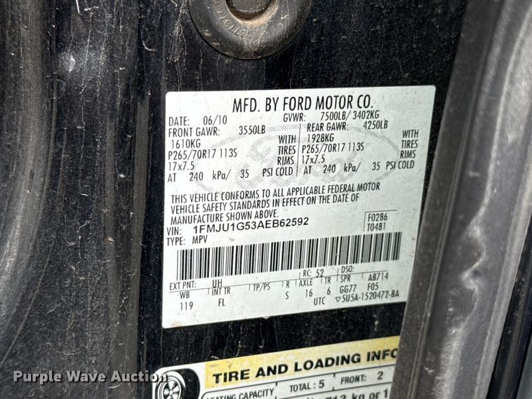 image for item ET6008 2010 Ford Expedition XLT SUV