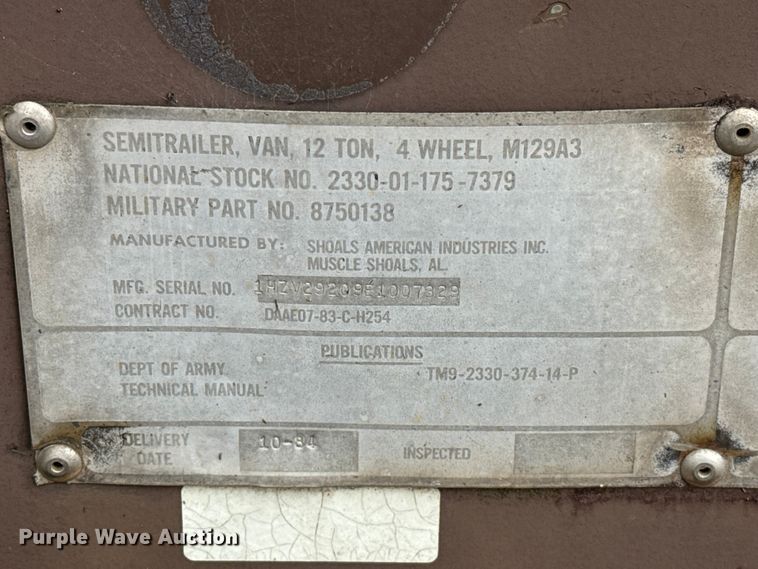 image for item ET6019 1984 Shoals American Industries shipping container