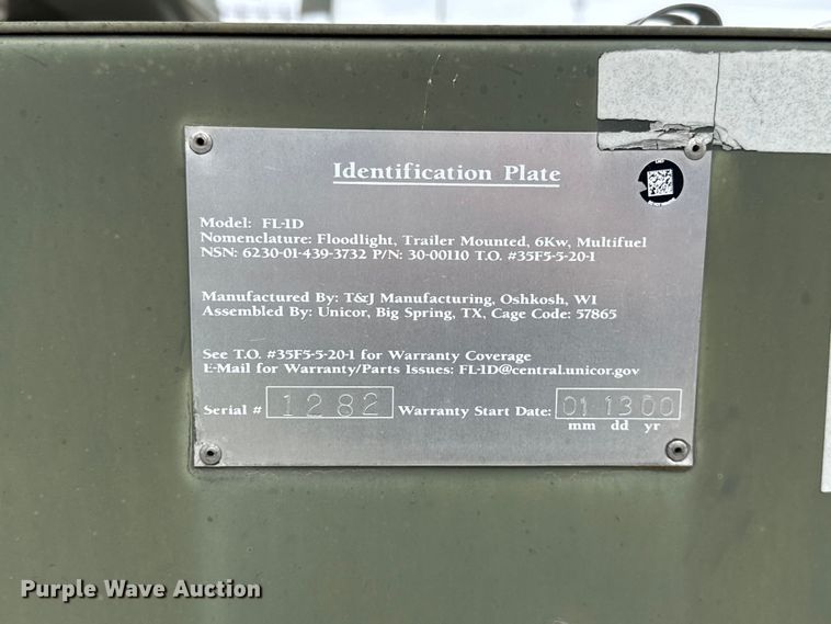 image for item ET6031 1999 T&J FL-1D light plant