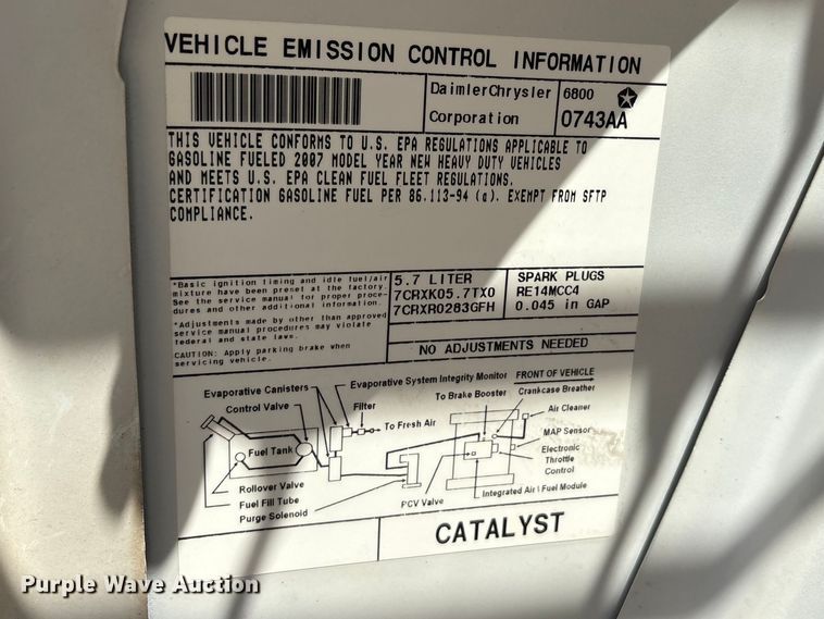 image for item EU0429 2007 Dodge Ram pickup truck