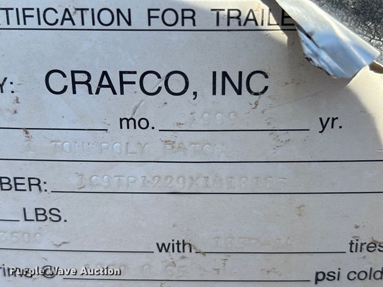 image for item EU0431 1999 Crafco melter applicator