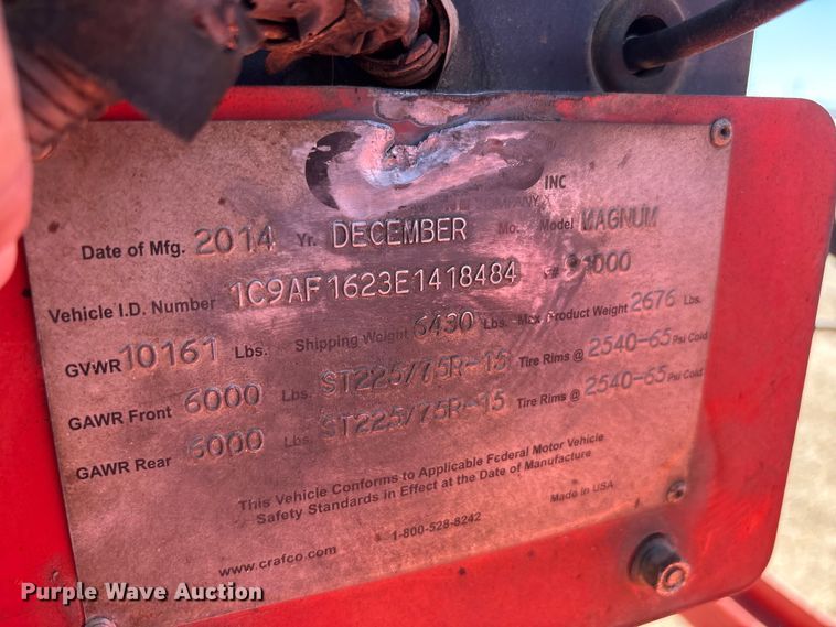 image for item EU0435 2014 Crafco Magnum melter applicator