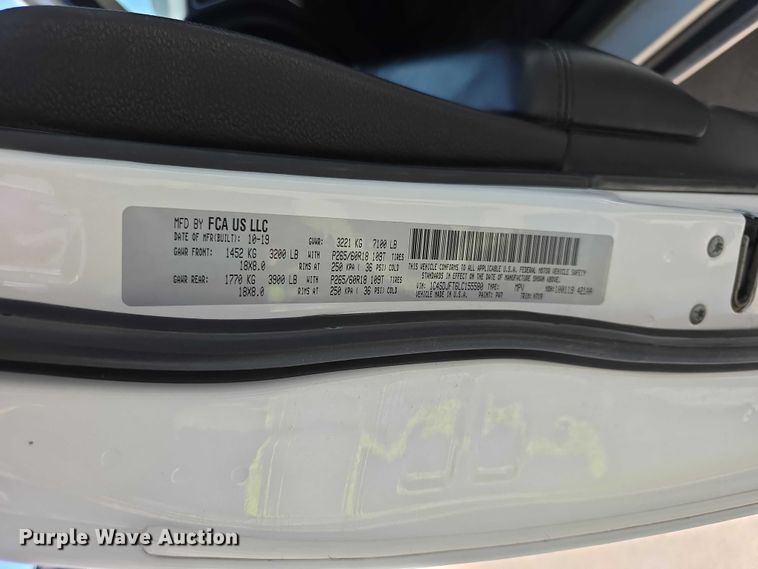 image for item EV2086 2020 Dodge Durango SSV SUV