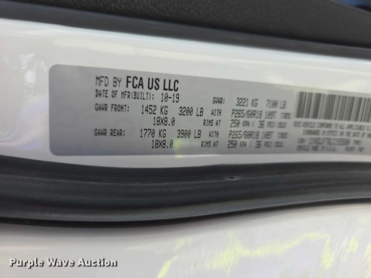 image for item EV2086 2020 Dodge Durango SSV SUV