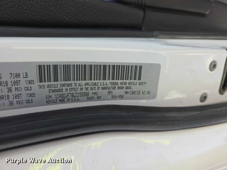 image for item EV2086 2020 Dodge Durango SSV SUV