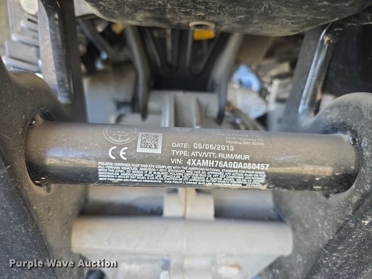 image for item EV2103 2013 Polaris Sportsman 800 ATV