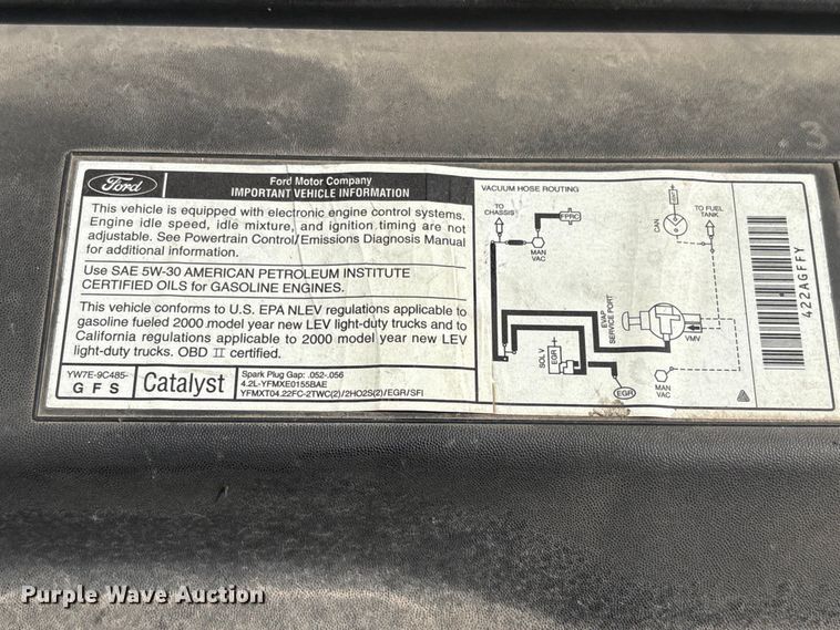 image for item EV2952 2000 Ford F150 pickup truck