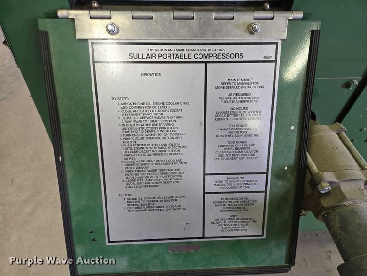 image for item EV5701 Sullair 900Q air compressor