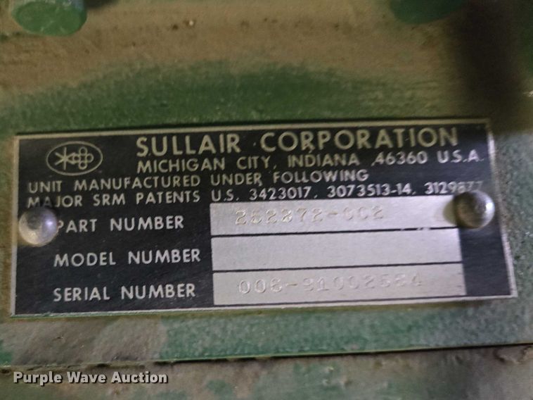 image for item EV5701 Sullair 900Q air compressor