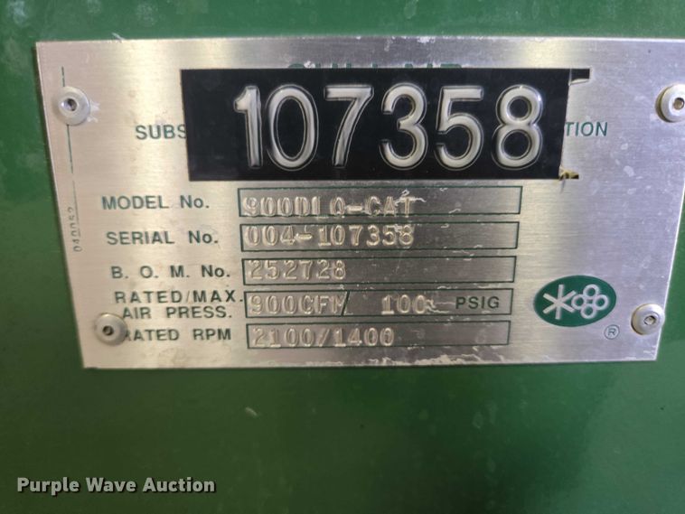 image for item EV5701 Sullair 900Q air compressor