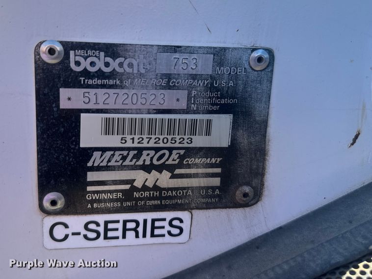 image for item EV5868 1995 Bobcat 753 skid steer loader