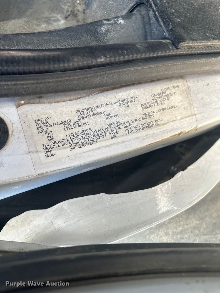 image for item EV5880 2010 Ford E450 