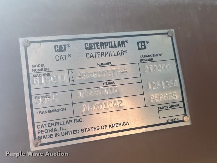 image for item EV5882 1997 Caterpillar 615CII elevating scraper